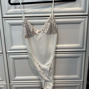 I.AM.GIA White Bodysuit with Lace Detailing